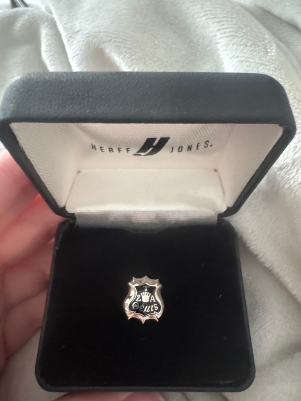 Herff Jones Gold Shield Pin - Black & Gold